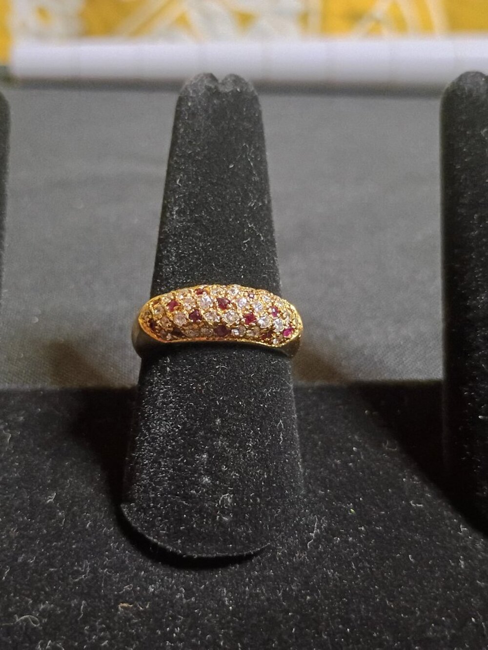gold toned dome ring size 8 3/4
